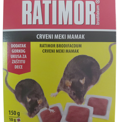 RATIMOR crveni Brodifakum meki mamak 150g